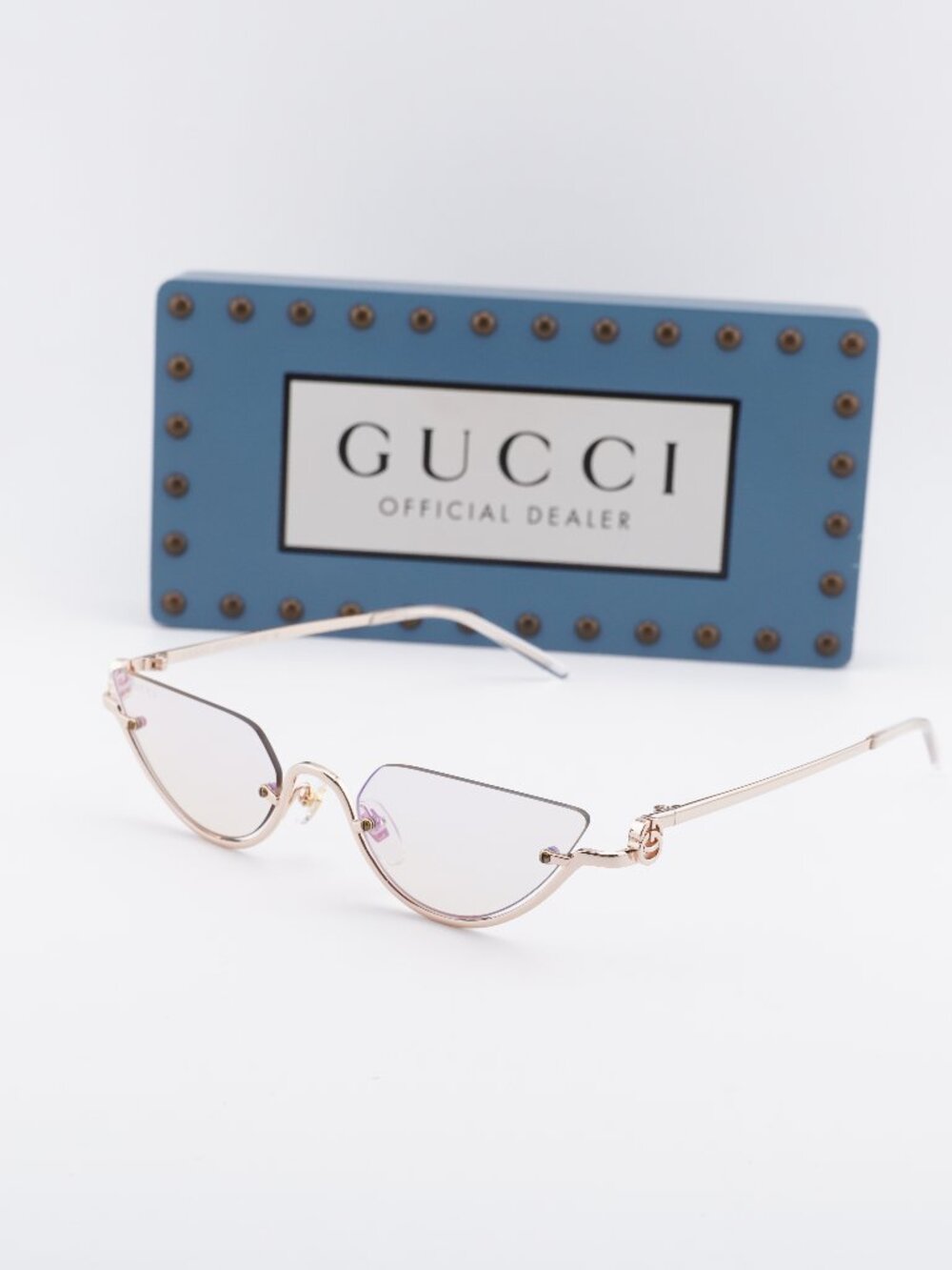 Gucci GG1603S 005 Women Cat Eye Sunglasses - Gold / Purple